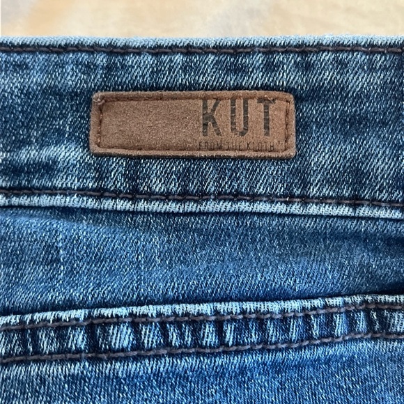 KUT From the Kloth Women's High Rise Toothpick Skinny Distressed Jeans Sz 10 blu - Picture 7 of 8